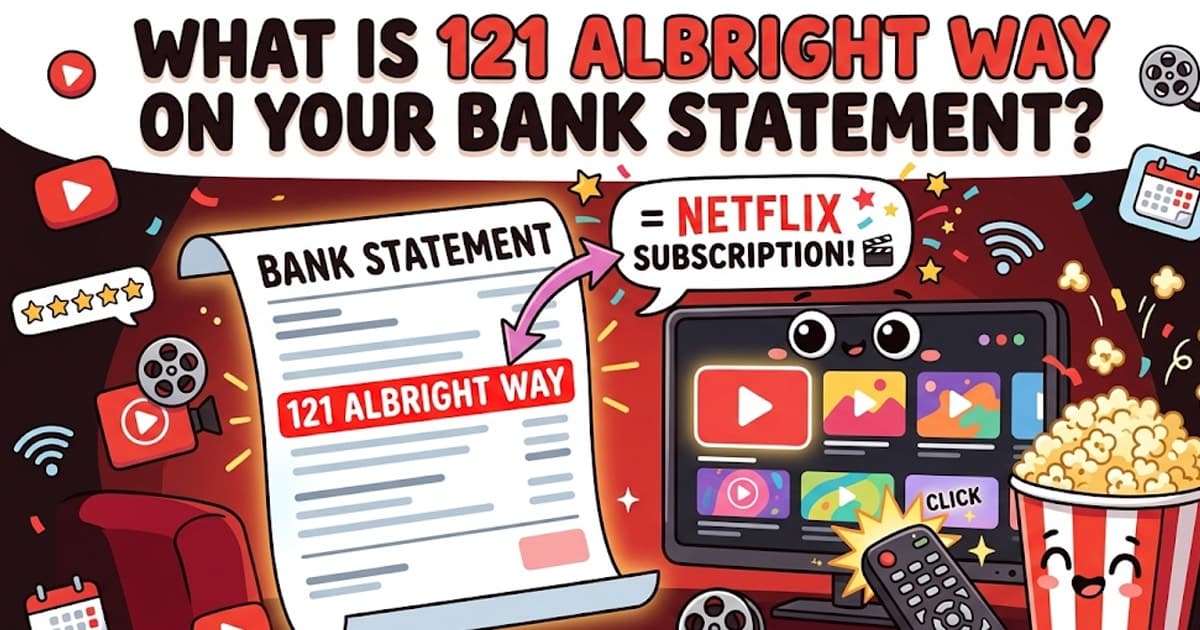 What Is 121 Albright Way Charge on a Bank Statement?