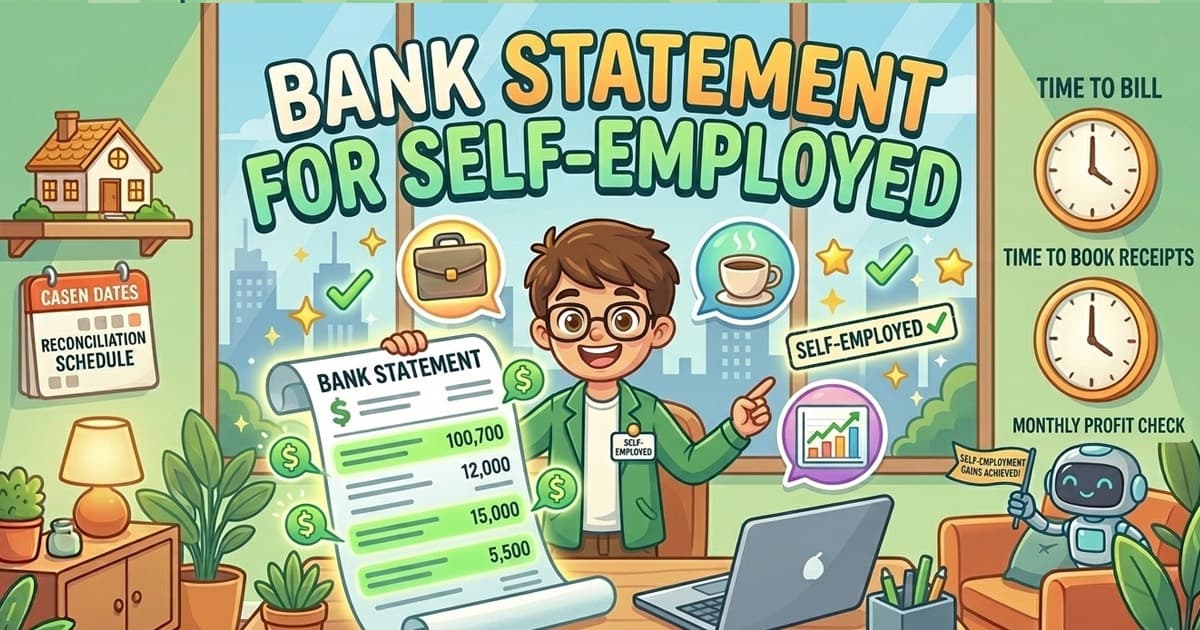 Bank statement for self-employed — illustrated guide