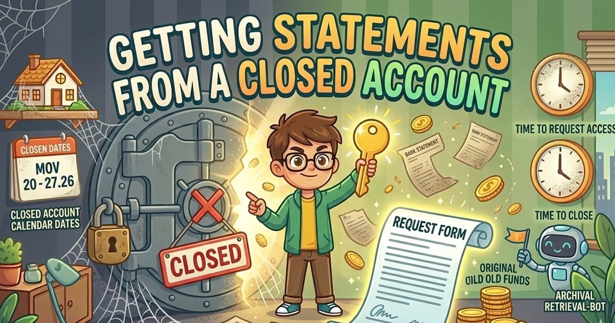Getting bank statements from a closed account — illustrated guide