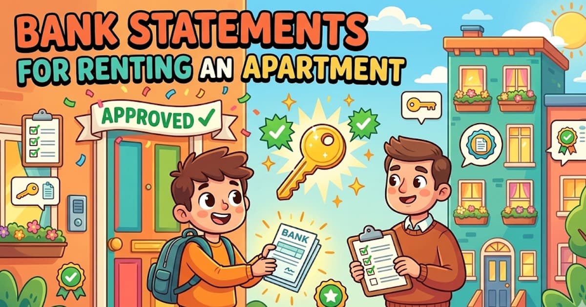 Bank Statements for Renting an Apartment