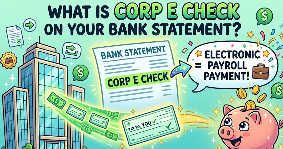 What Is Corp E Check on a Bank Statement?