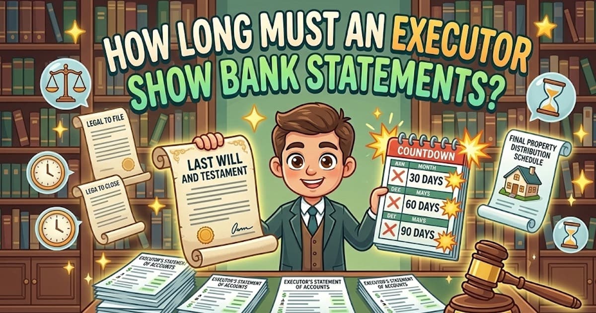 How long must an executor show bank statements — illustrated guide