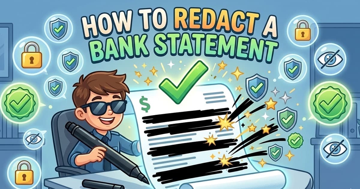 How to Redact a Bank Statement