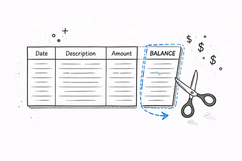 Table with columns being identified and extracted into a spreadsheet